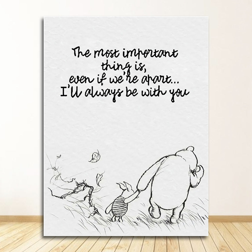 Winnie The Pooh Quotes Canvas Art