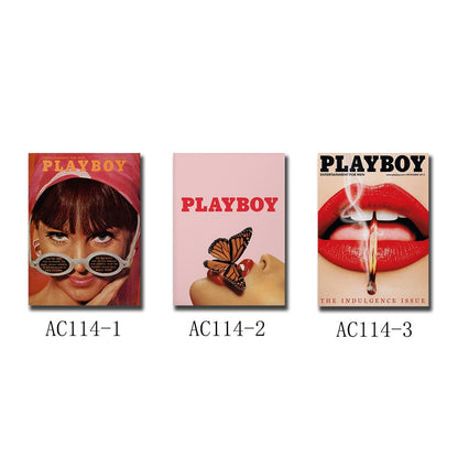 Vintage Butterfly Sexy Red Lips Canvas Art