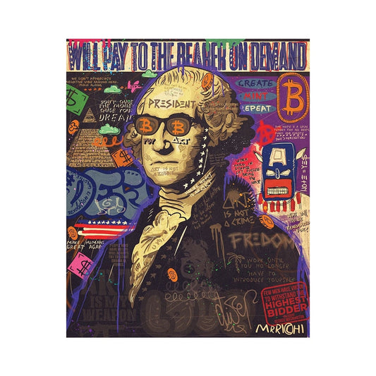 Graffiti Pop George Washington Canvas Art