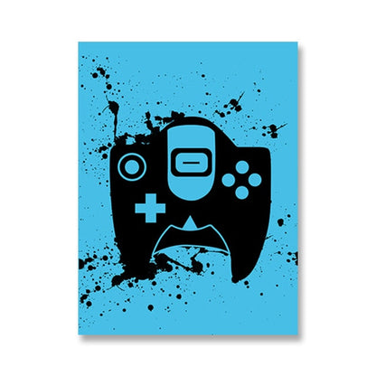 Abstract Black Gamepad Canvas Art