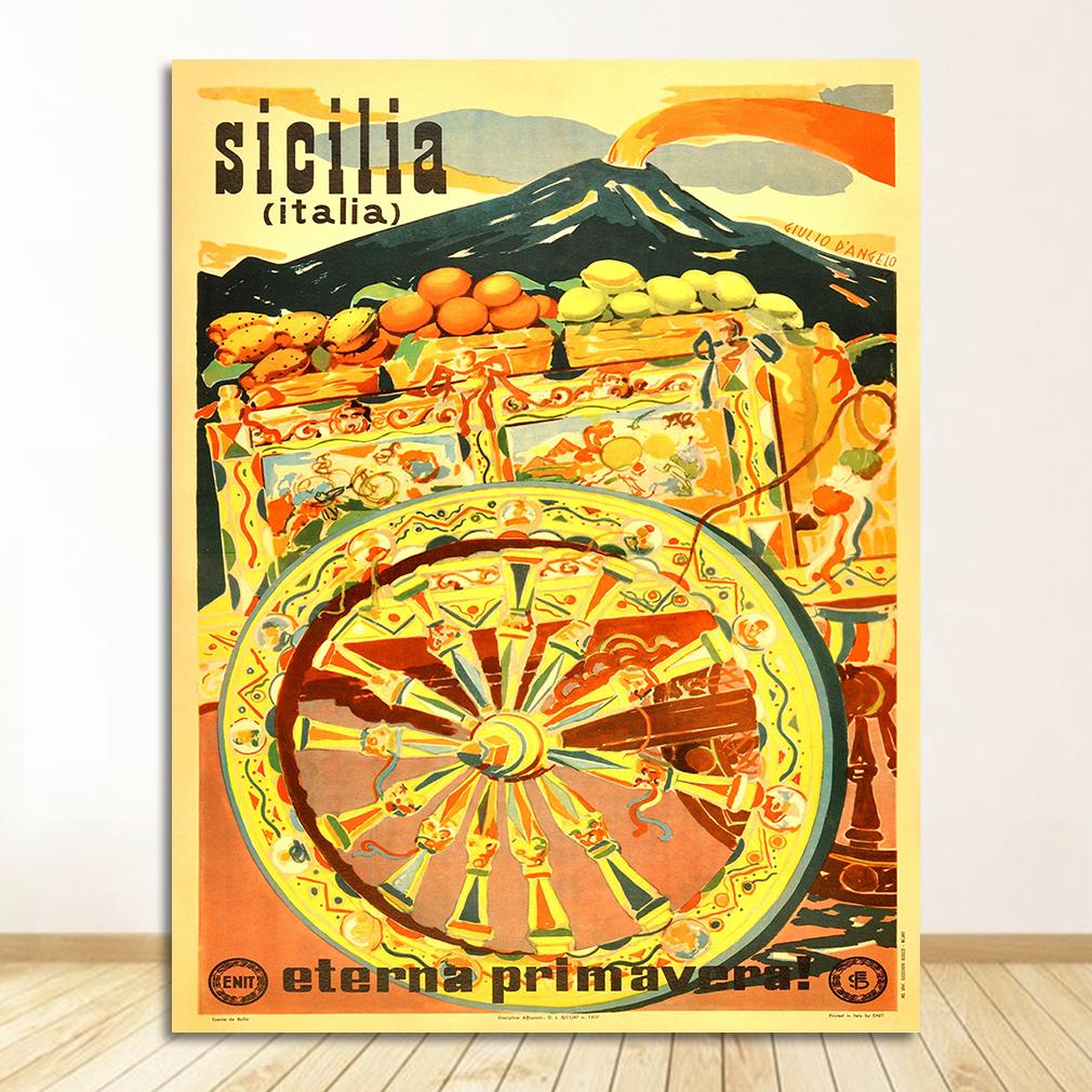 Sicily Island Italy Art Canvas