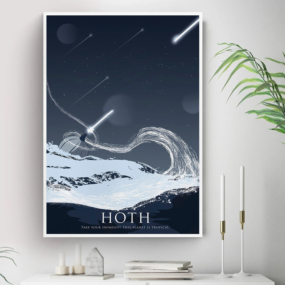 Tatooine Hoth Endor Starwars Canvas Art