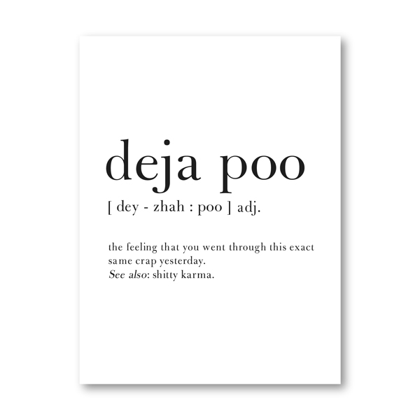 Deja Poo Bathroom Definition Canvas Art