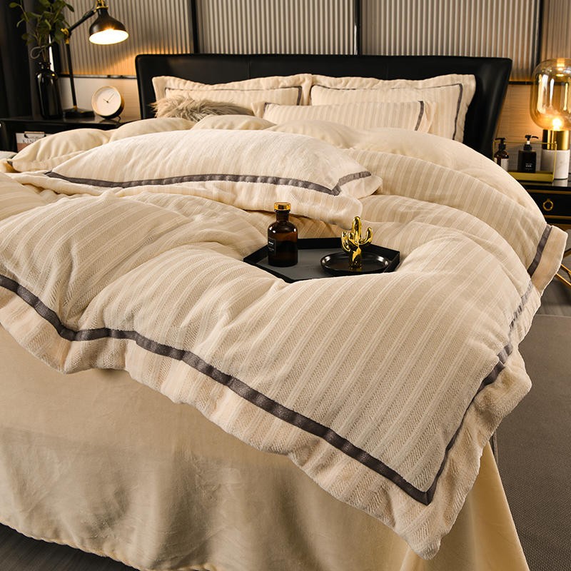 Sand Velvet Duvet Cover Bedding Set