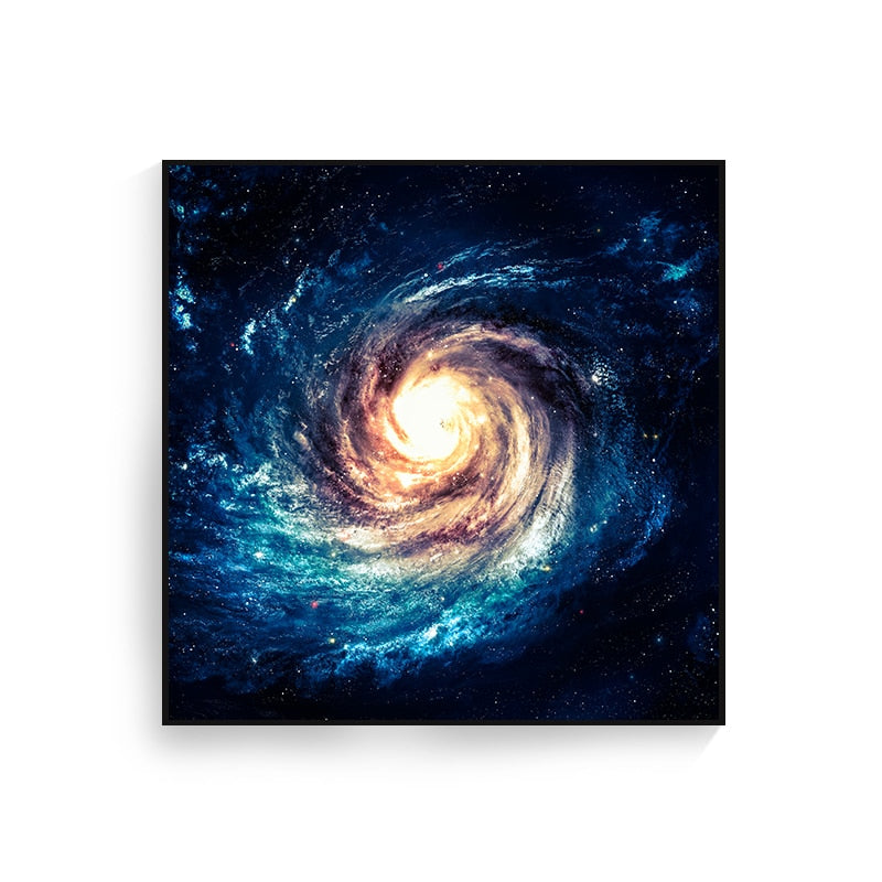 Starry Sky Night Astronaut Planet Canvas Art