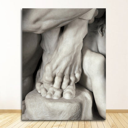 Black and White David by Michelangelo Canvas Art