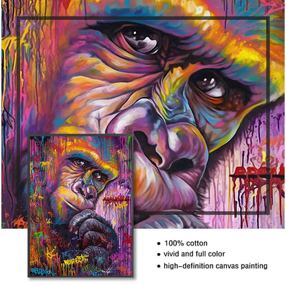 Graffiti Gorilla Canvas Art