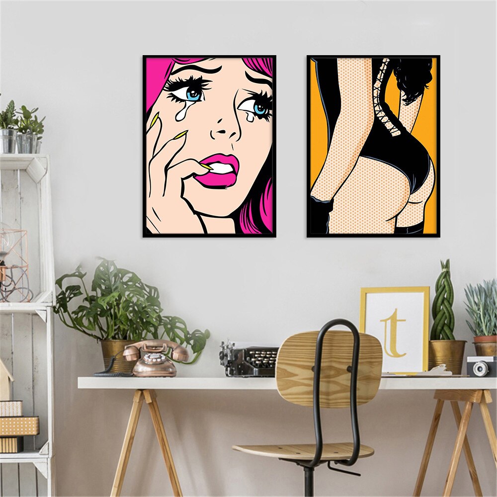 Sexy American Comic Canvas Art