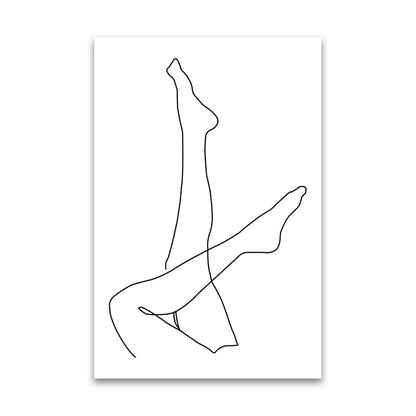 Minimalist Body Lines Canvas Art