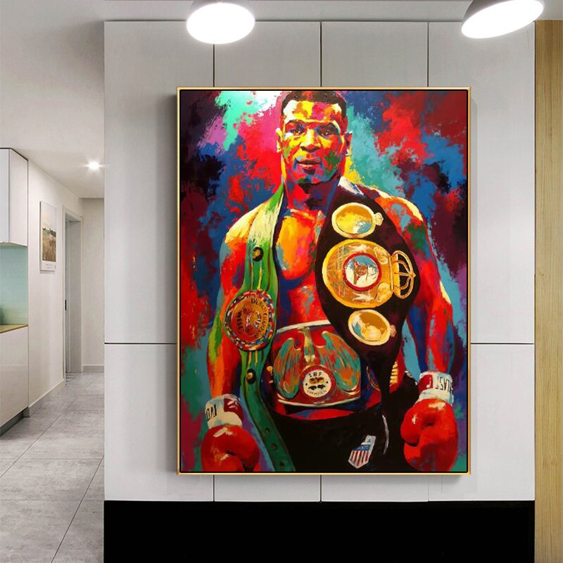 Mike Tyson Street Graffiti Canvas Art