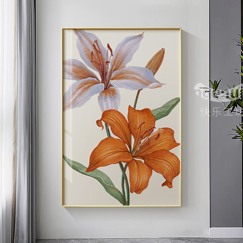 Orange Flower Canvas Art