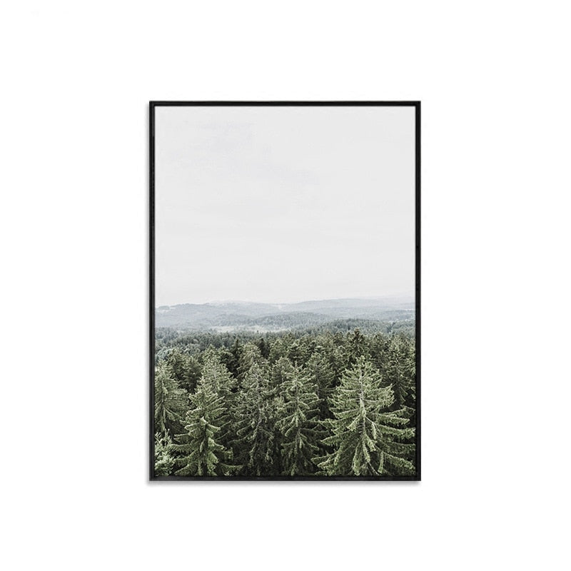 Forest and Sea Landscape Canvas Art