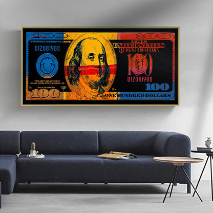 Burning Dollar Canvas Art