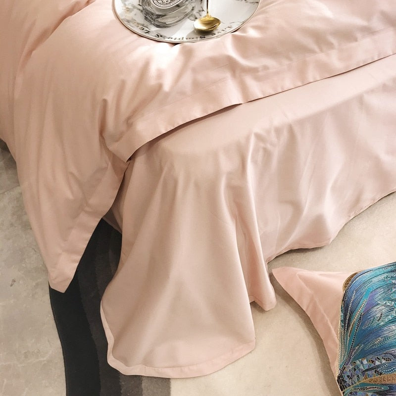 Pink Butterfly Egyptian Cotton Duvet Cover Bedding Set