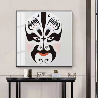 Chinese Peking Opera Makeup Mask Canvas Art