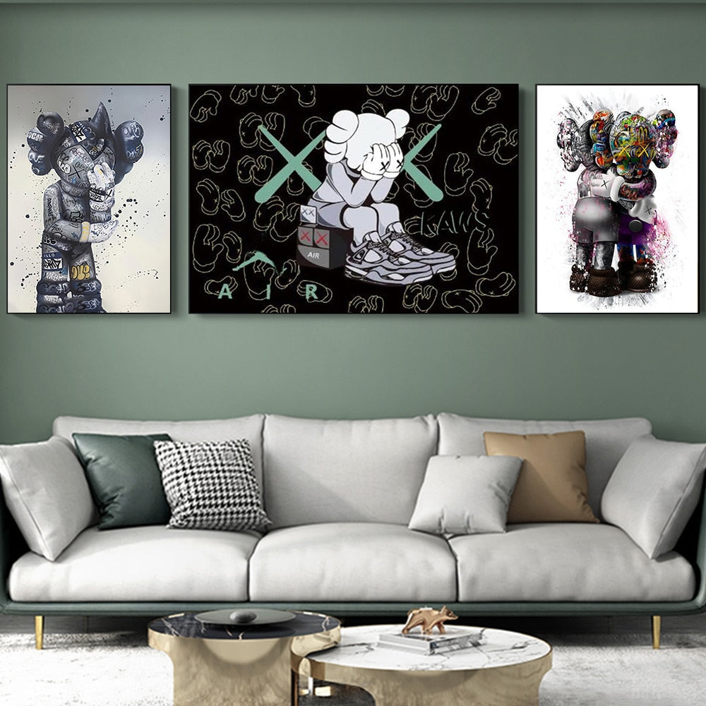 Crying Kaws Doll Canvas Art