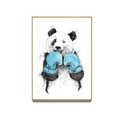 Cute Panda Bamboo Canvas Art