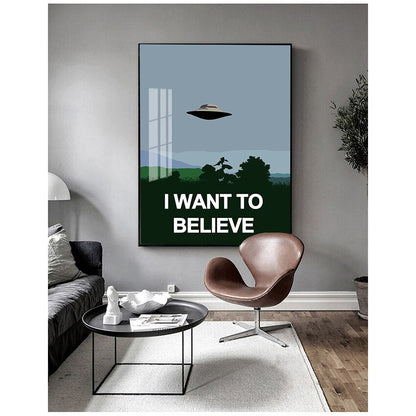 I Want To Believe X File Canvas Art