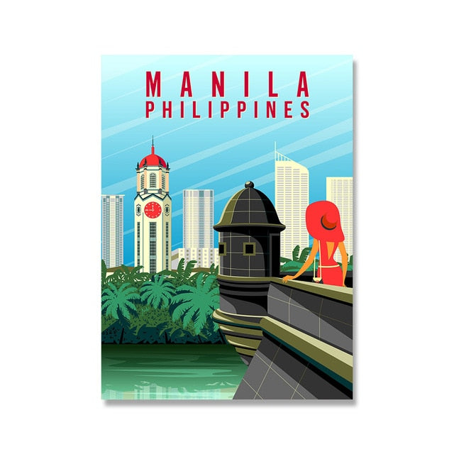 Travel Cities Poster Canvas Art