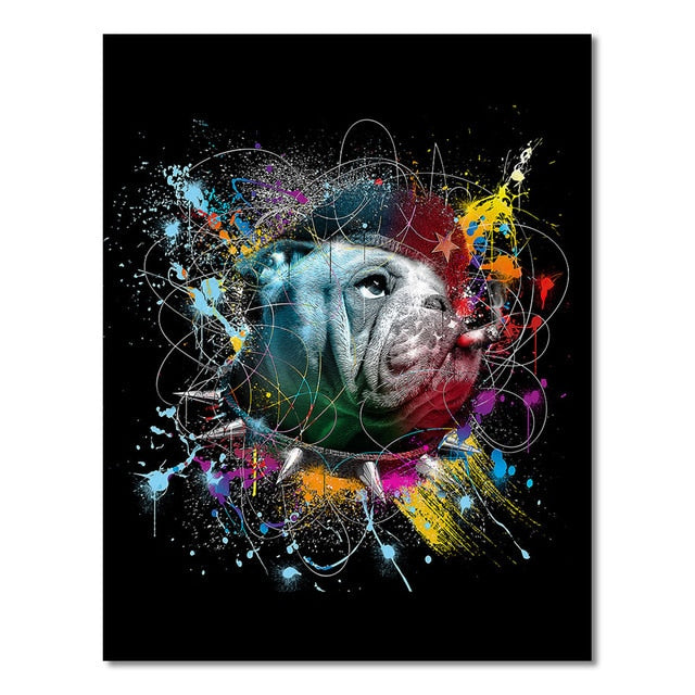 Graffiti Cute Dogs Canvas Art