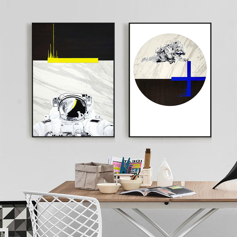 Modern Space Astronaut Canvas Art