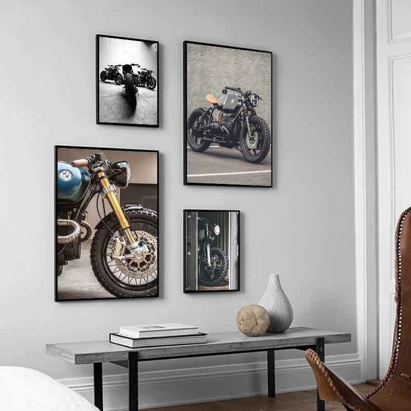 Cool Motorcycle Knight Locomotive Canvas Art