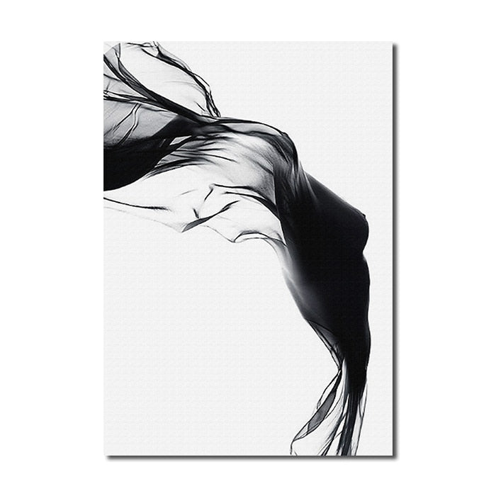 Black and White Modern Fashion Canvas Art