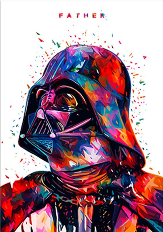 Star Wars White Canvas Art