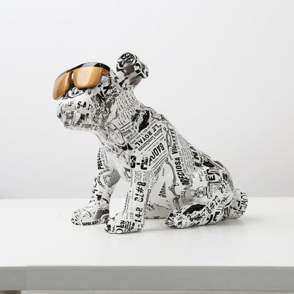 Graffiti Bulldog Resin Statue