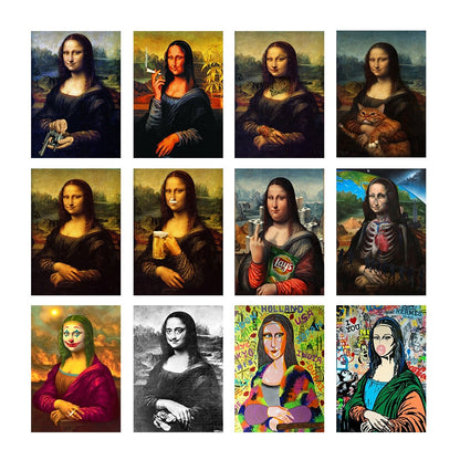 Mona Lisa Funny Art Canvas