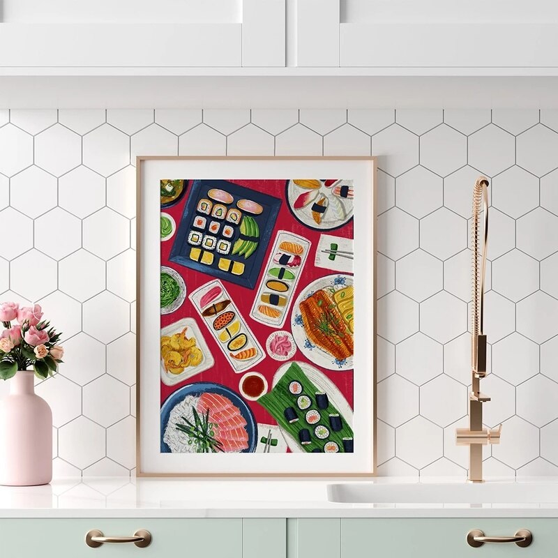 Japanese Chinese Korean Food Canvas Art