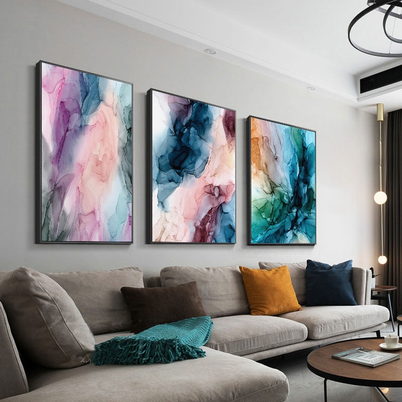 Colorful Abstract Cloud Canvas Art