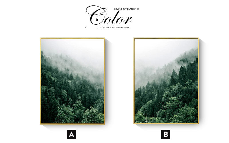 Misty Forest Canvas Art