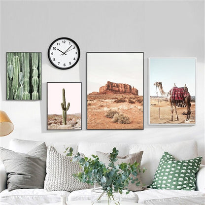 Desert Landscape Cactus Canvas Art