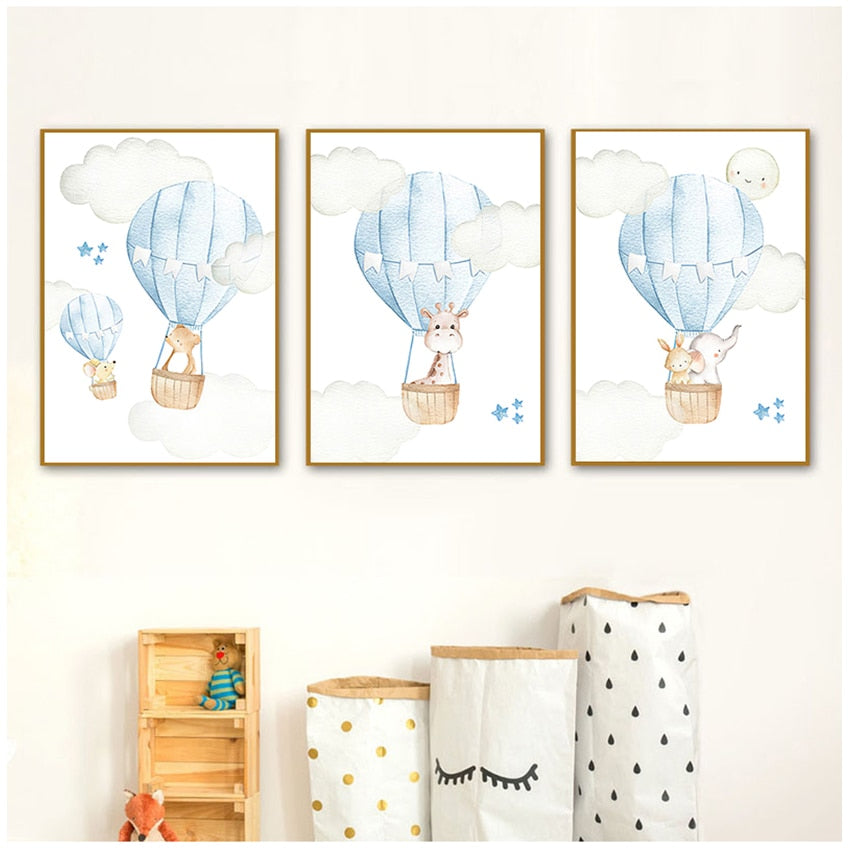 Baby Boy & Girl Nursery Canvas Art