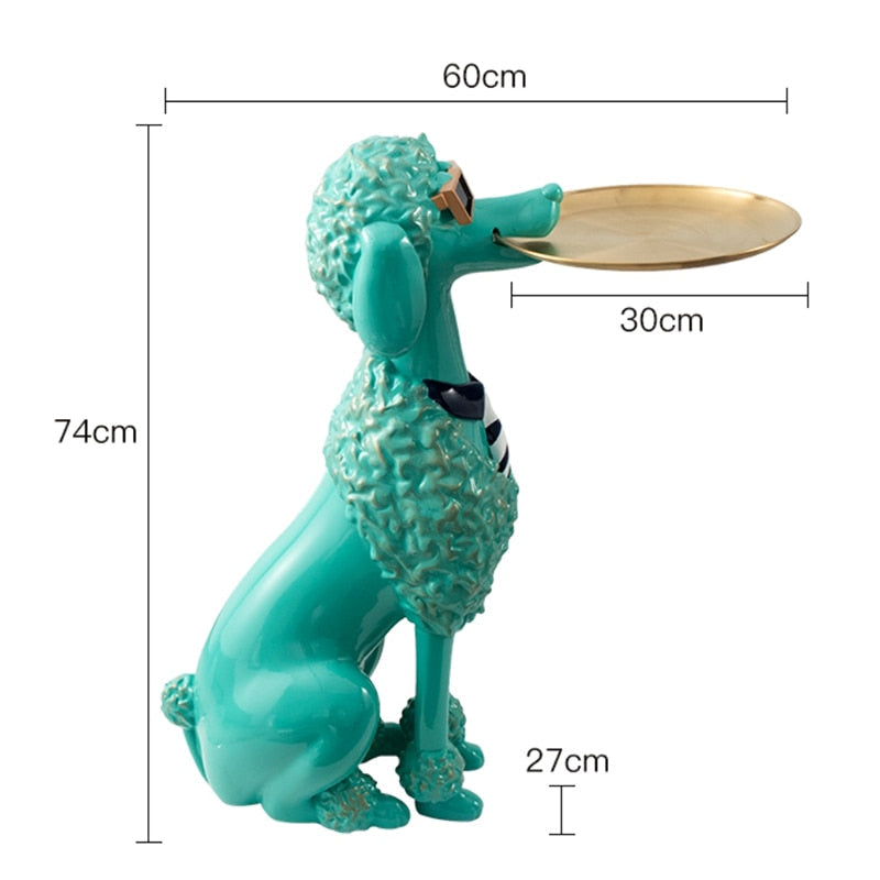 Poodle Tray Statue