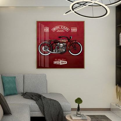 Classic Motorcycle Poster Vintage Canvas Art