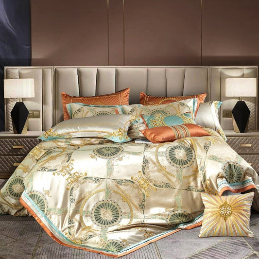 Ares Jacquard Duvet Cover Bedding Set