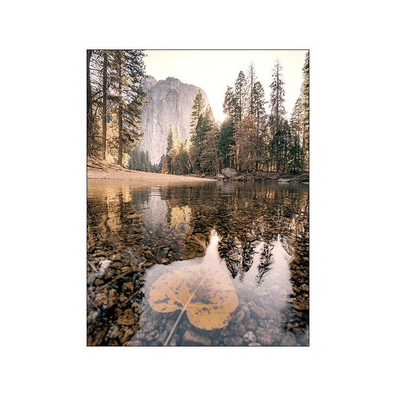 Autumn Lake House Canvas Art