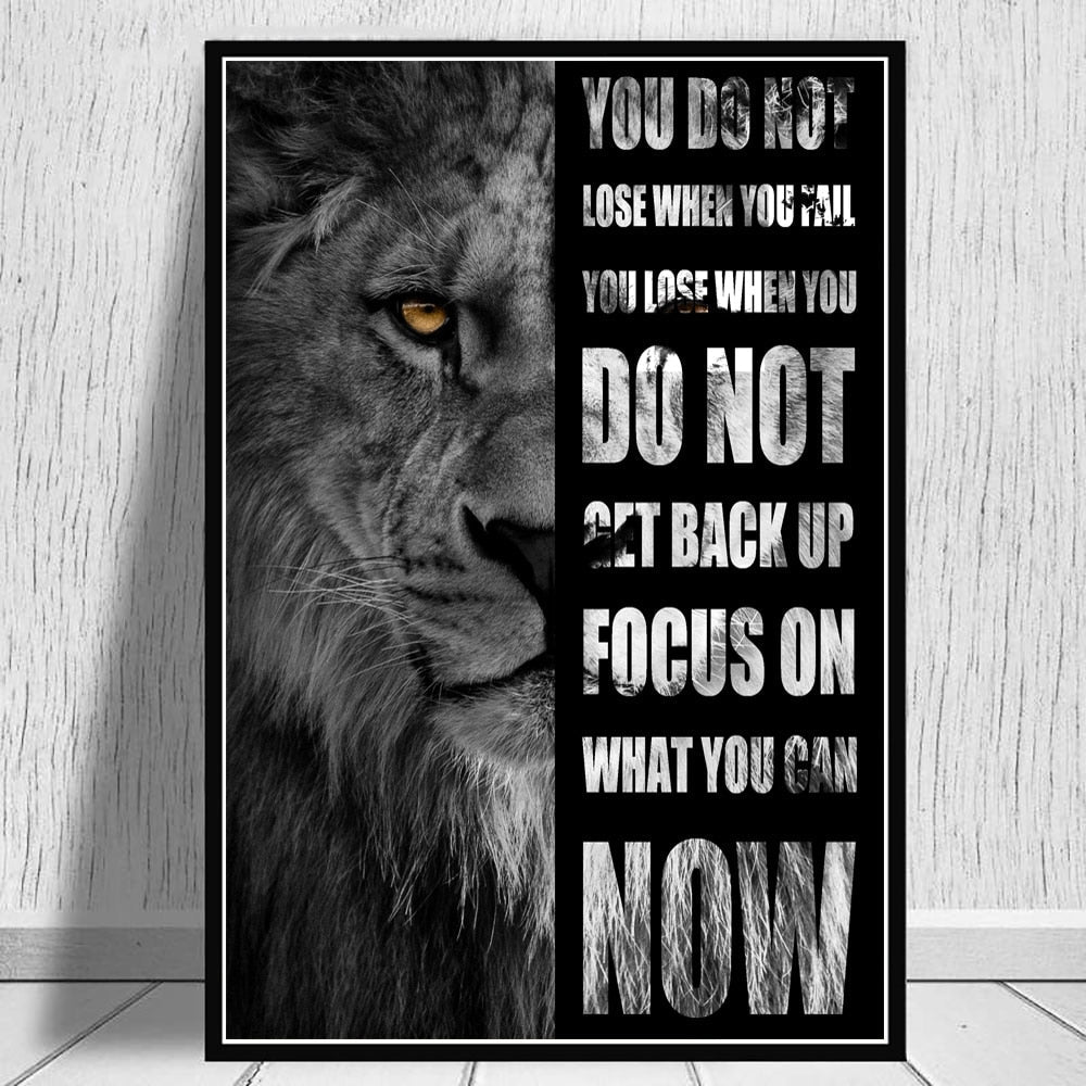 Animal Inspirational Quotes Canvas Art