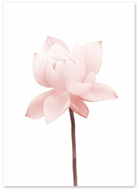 Pink Flower Islamic Canvas Art