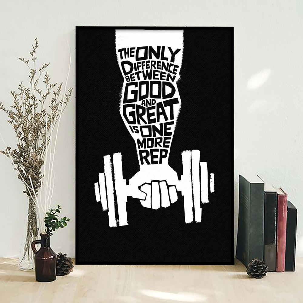 Fitness Gym Quotes Canvas Art