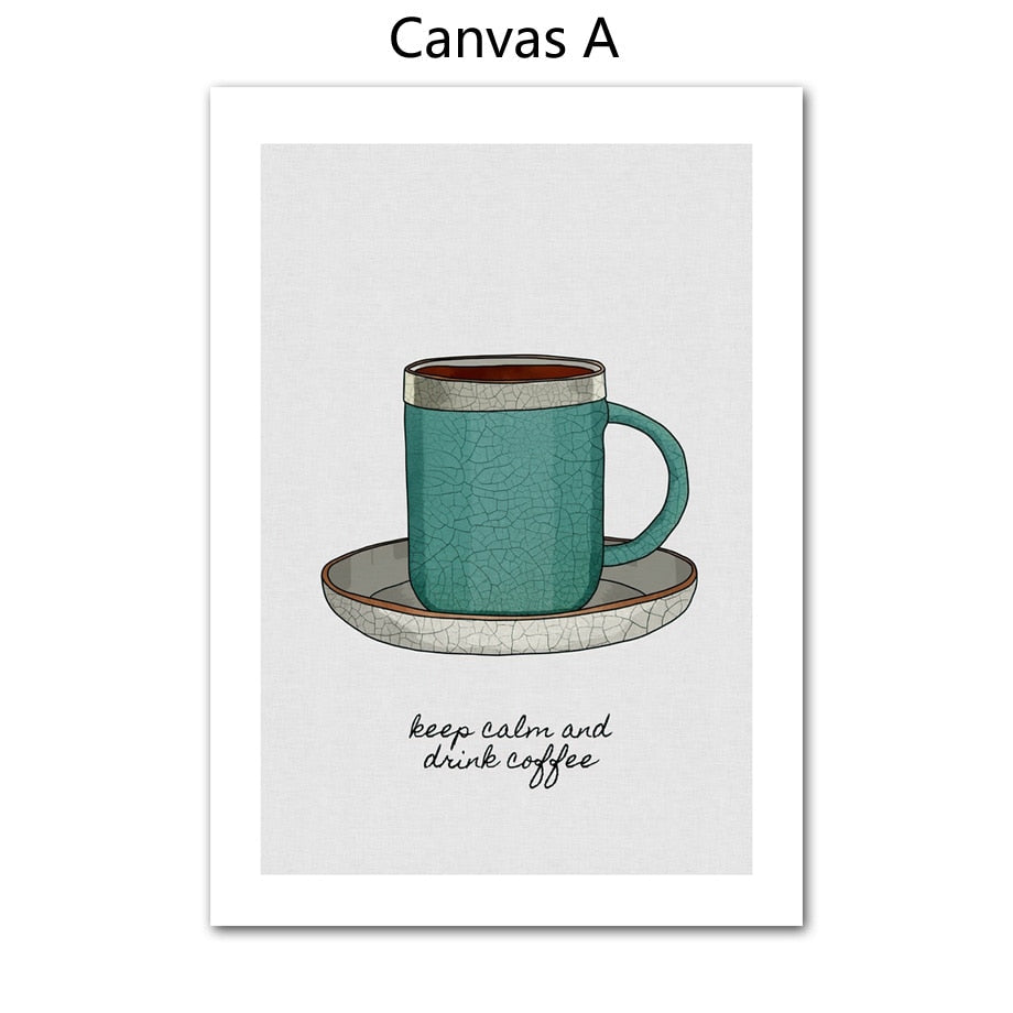 Toaster Teapot Kitchen Canvas Art