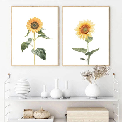 Simple Sunflower Canvas Art