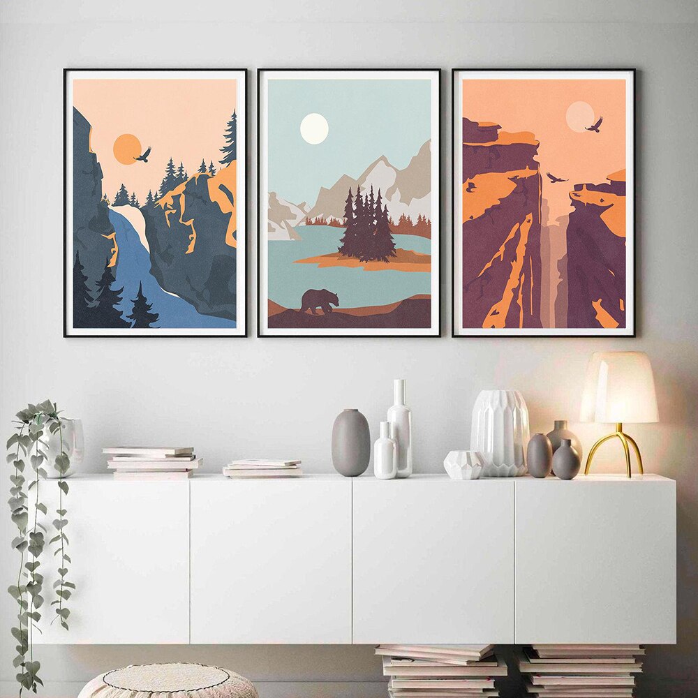 National Park Illustration Canvas Art