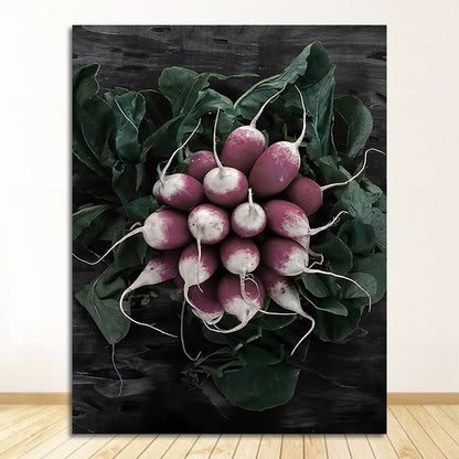 Green Fruit Vegetable Kitchen Canvas Art