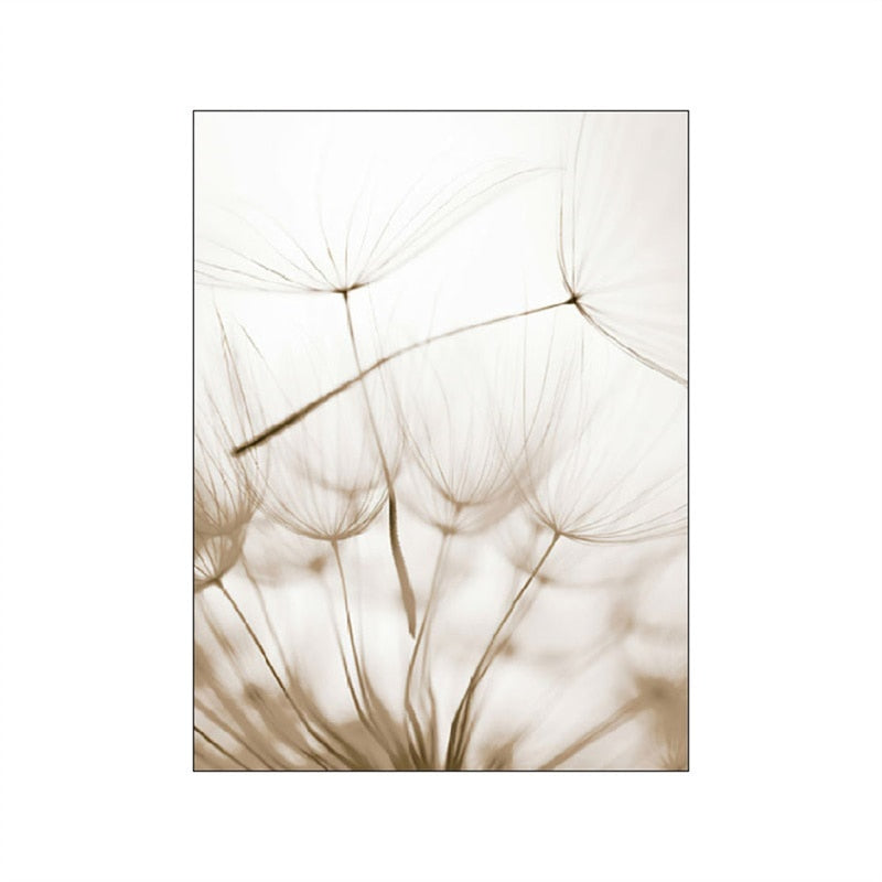 Grassland Lion Dandelion Canvas Art