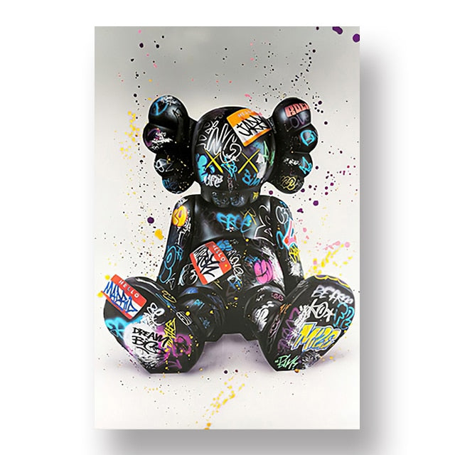 Crying Kaws Doll Canvas Art