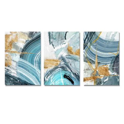 Blue Gold Marble Canvas Art