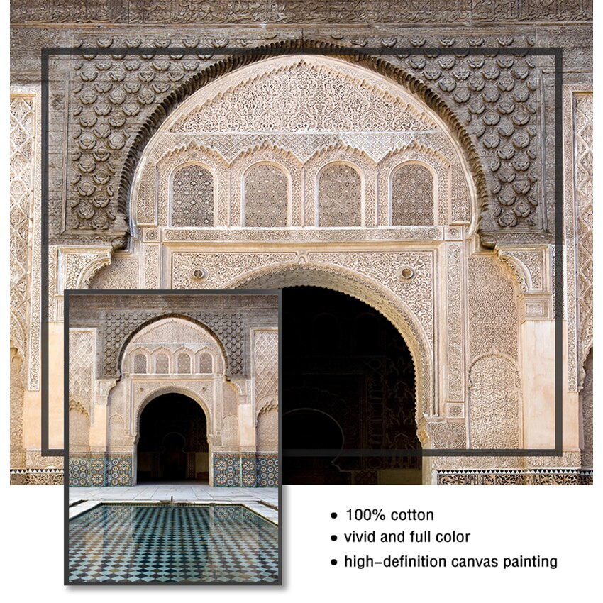 Moroccan Arch Islamic Canvas Art